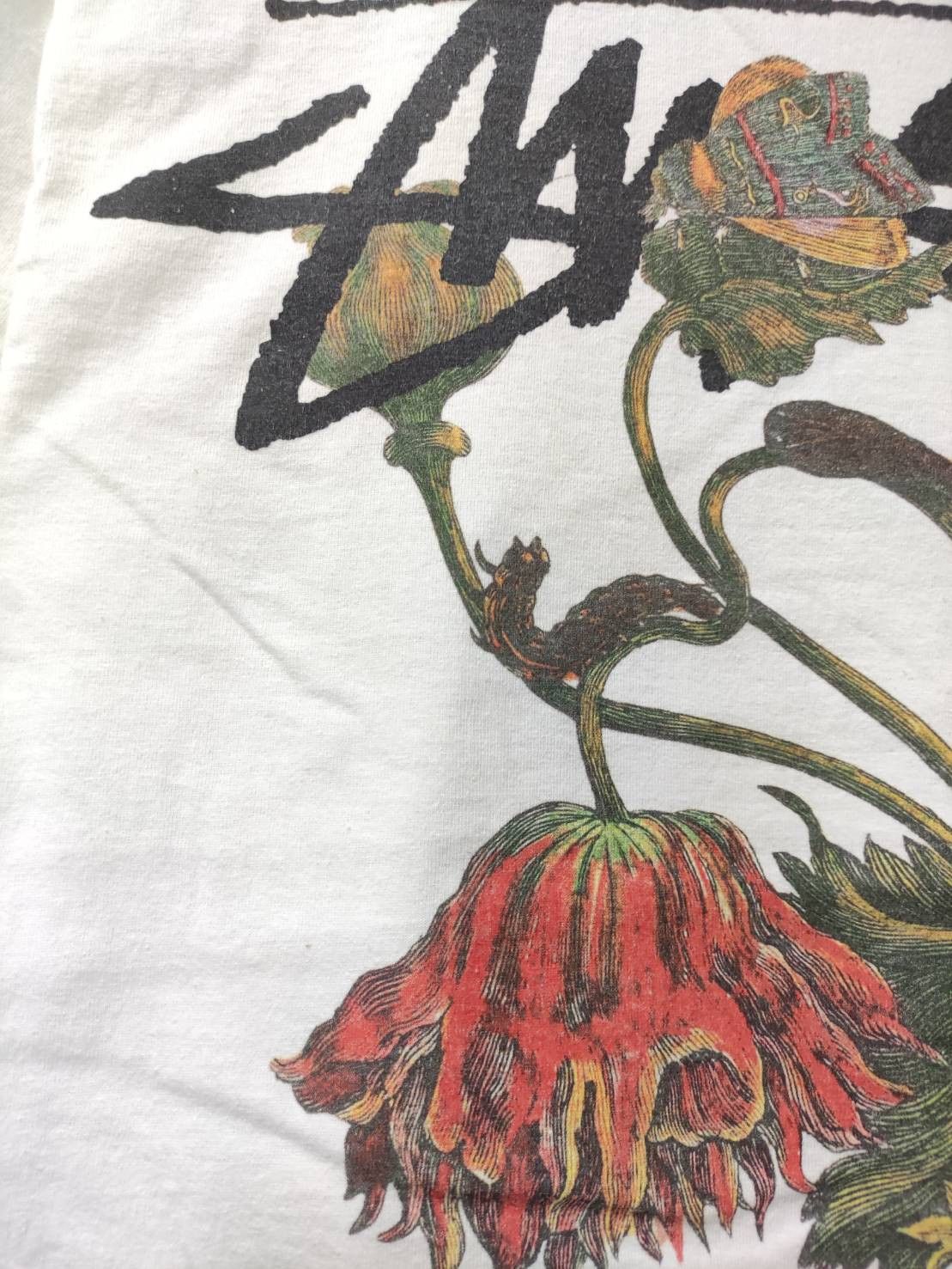 Rap Tees Rare! Stussy " Withered Flower " T-Shirt Size US M / EU 48-50 / 2 - 10 Thumbnail