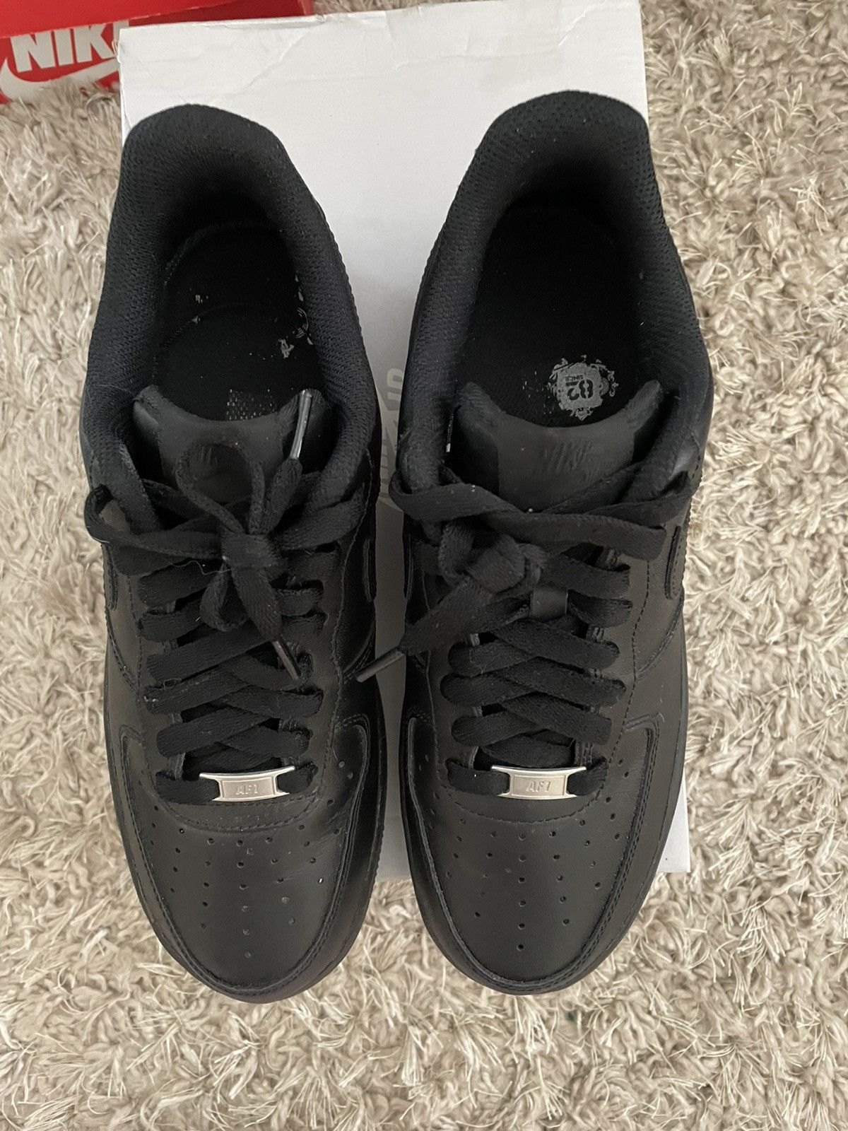 Nike Nike Air Force 1 Black Size US 8.5 / EU 41-42 - 5 Thumbnail