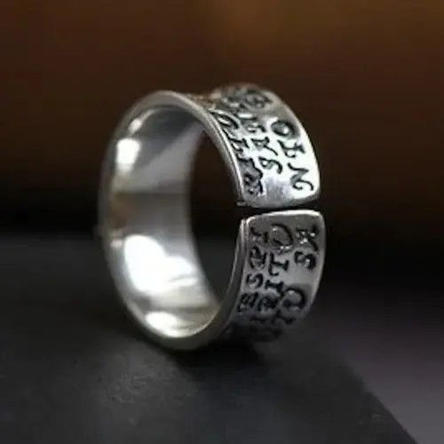 Other 925 Silver Plated Adjustable Cross Ring for Men Women Size ONE SIZE - 2 Thumbnail