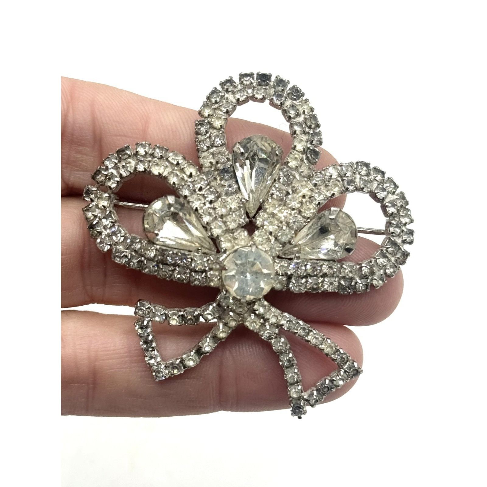 Vintage Weiss vintage glass rhinestone brooch pin Size ONE SIZE - 2 Thumbnail