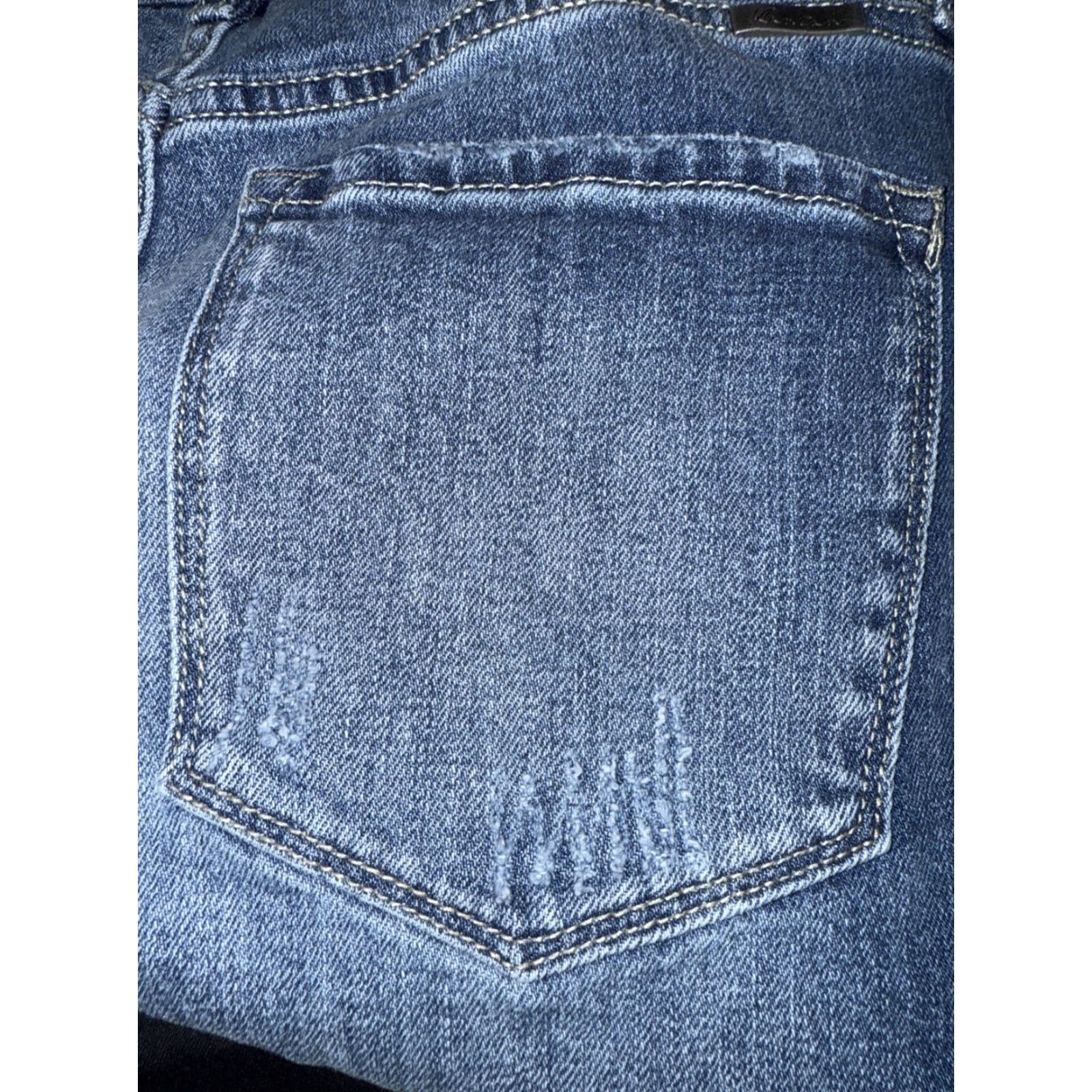 Vintage VINTAGE KanCan Estilo High Rise Jeans Women’s 28 Blue Denim Wide Leg 5-Pocket Stretch Raw Hem Womens Jeans Size 28" / US 6 / IT 42 - 7 Thumbnail