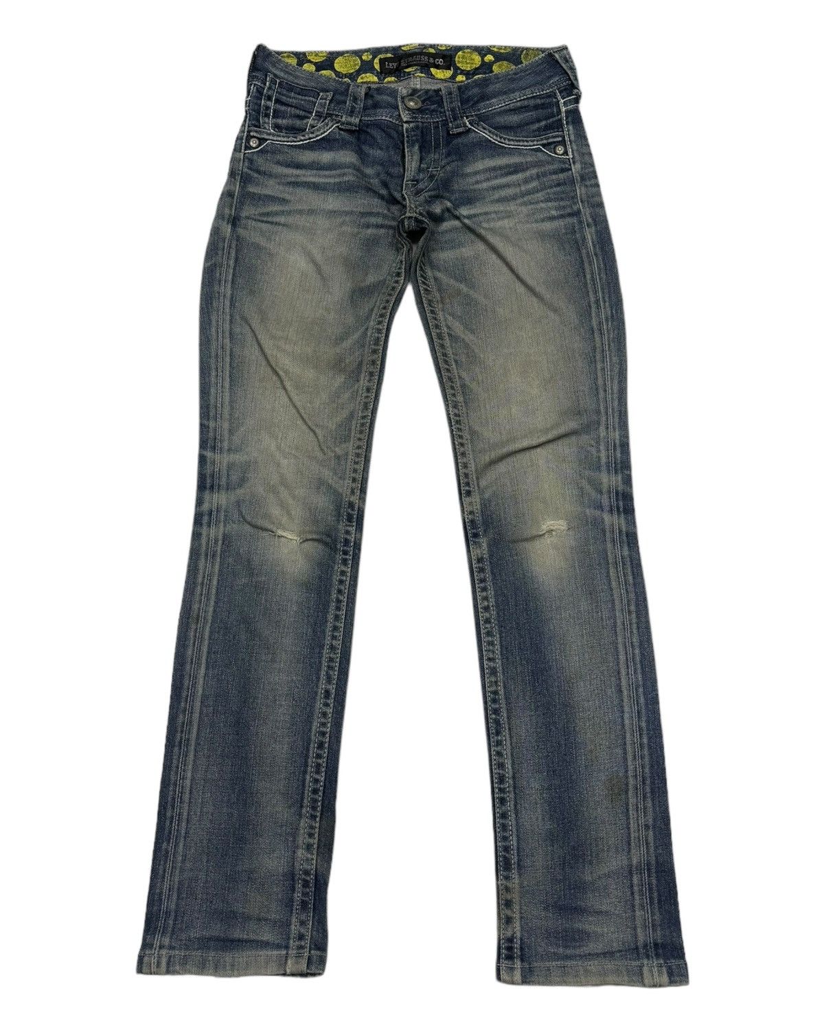 Levi's Vintage Clothing VINTAGE LEVIS DISTRESSED DENIM SKINNY JEANS Size 26" / US 2 / IT 38 - 5 Thumbnail