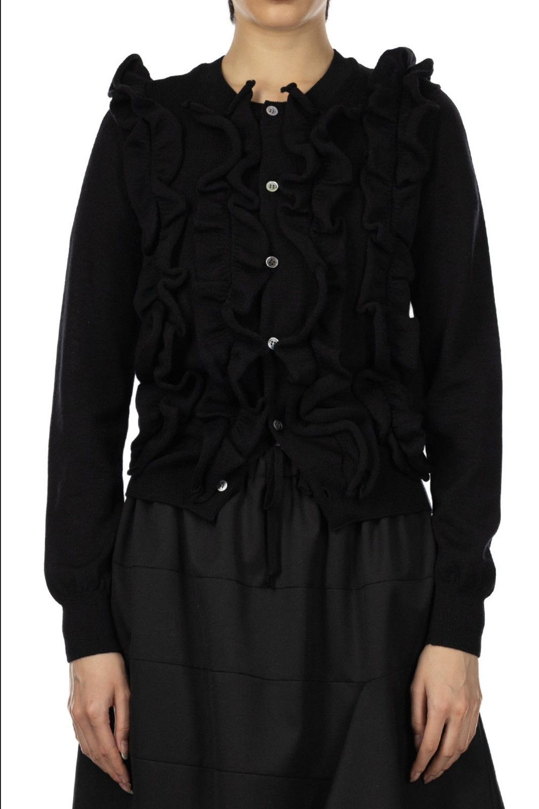 Comme des Garcons Comme Des Garcons Tricot Botton Long-sleeved Black Size S / US 4 / IT 40 - 1 Thumbnail