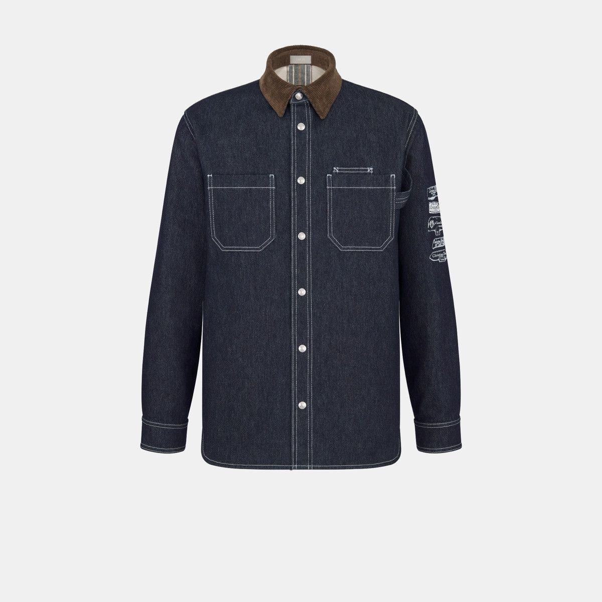 Dior o1bcso1str0326 Archives Labels Overshirt in Navy Blue Size US L / EU 52-54 / 3 - 1 Thumbnail