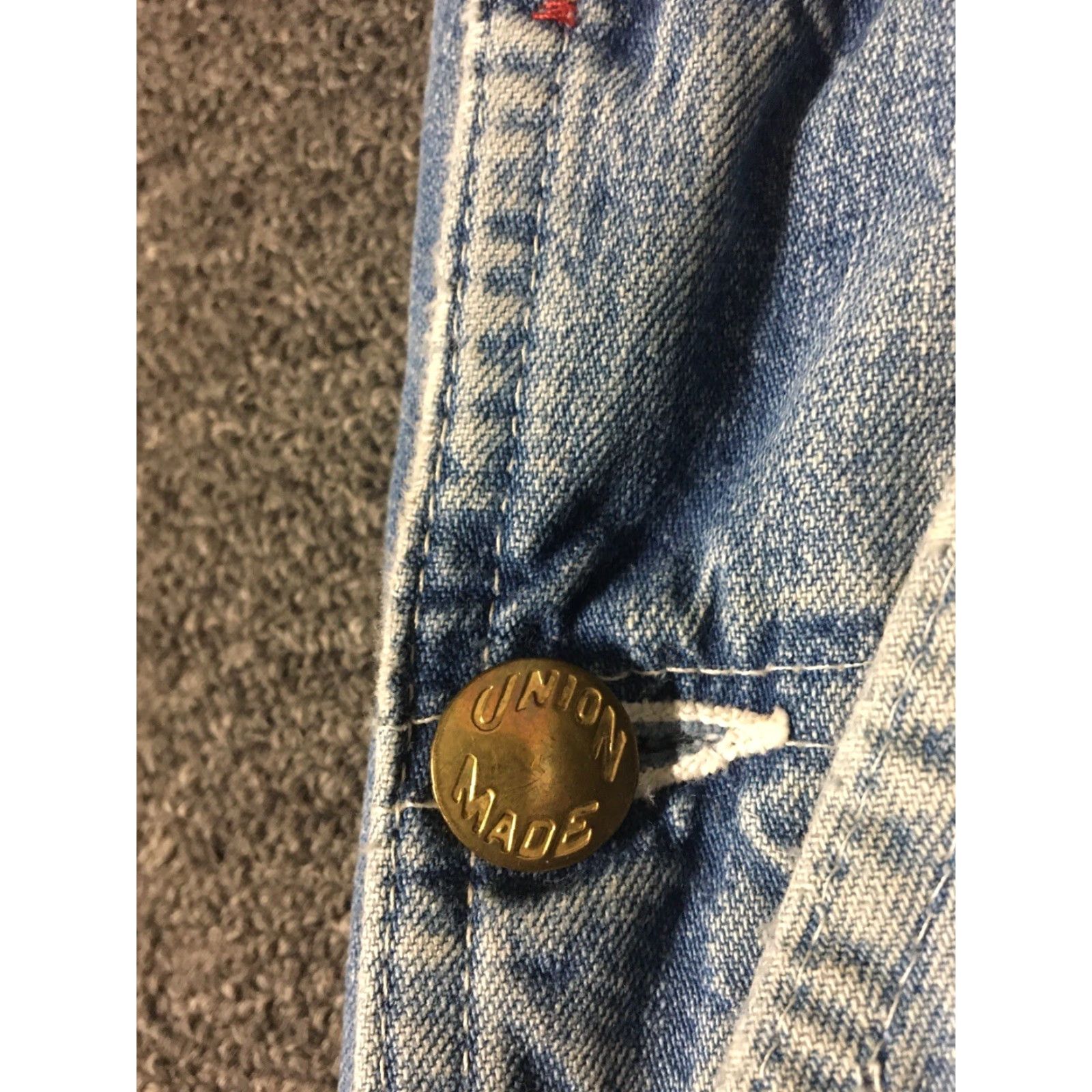 Vintage VINTAGE Union Made Denim Overalls Shirt Mens 40 Blue 29in Inseam 60s 70s Grunge Punk Biker USA American Vintage Size US 40 / EU 56 - 3 Thumbnail