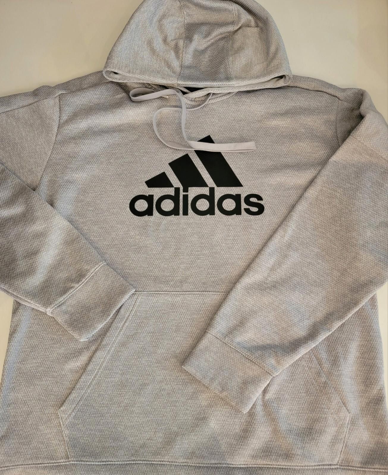 Adidas Adidas Mens Pullover Hoodie Sweater Light Gray Black Size L Size US L / EU 52-54 / 3 - 1 Thumbnail