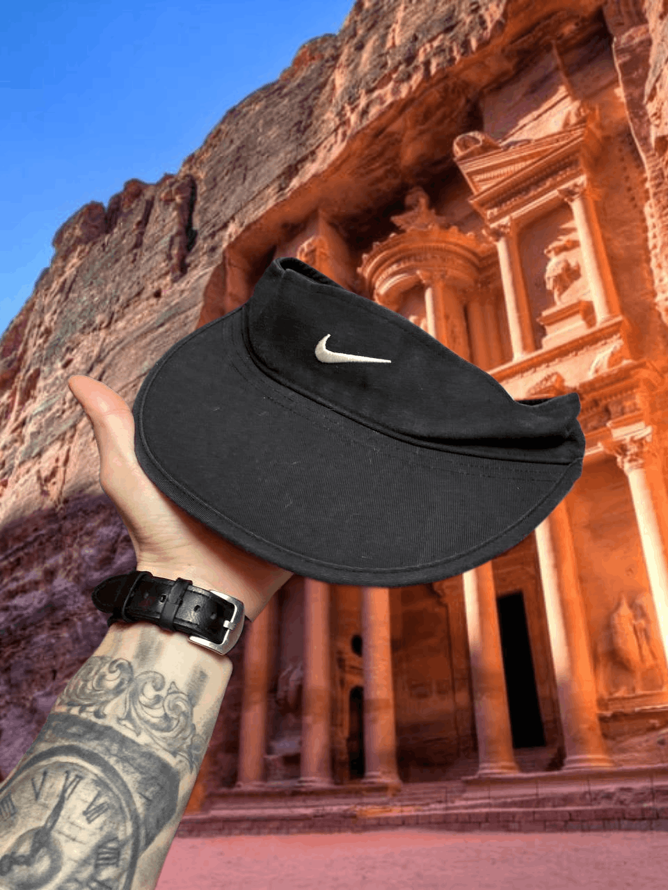 Nike Hats Nike Vintage black big logo Y2K streetwear Size ONE SIZE - 1 Thumbnail