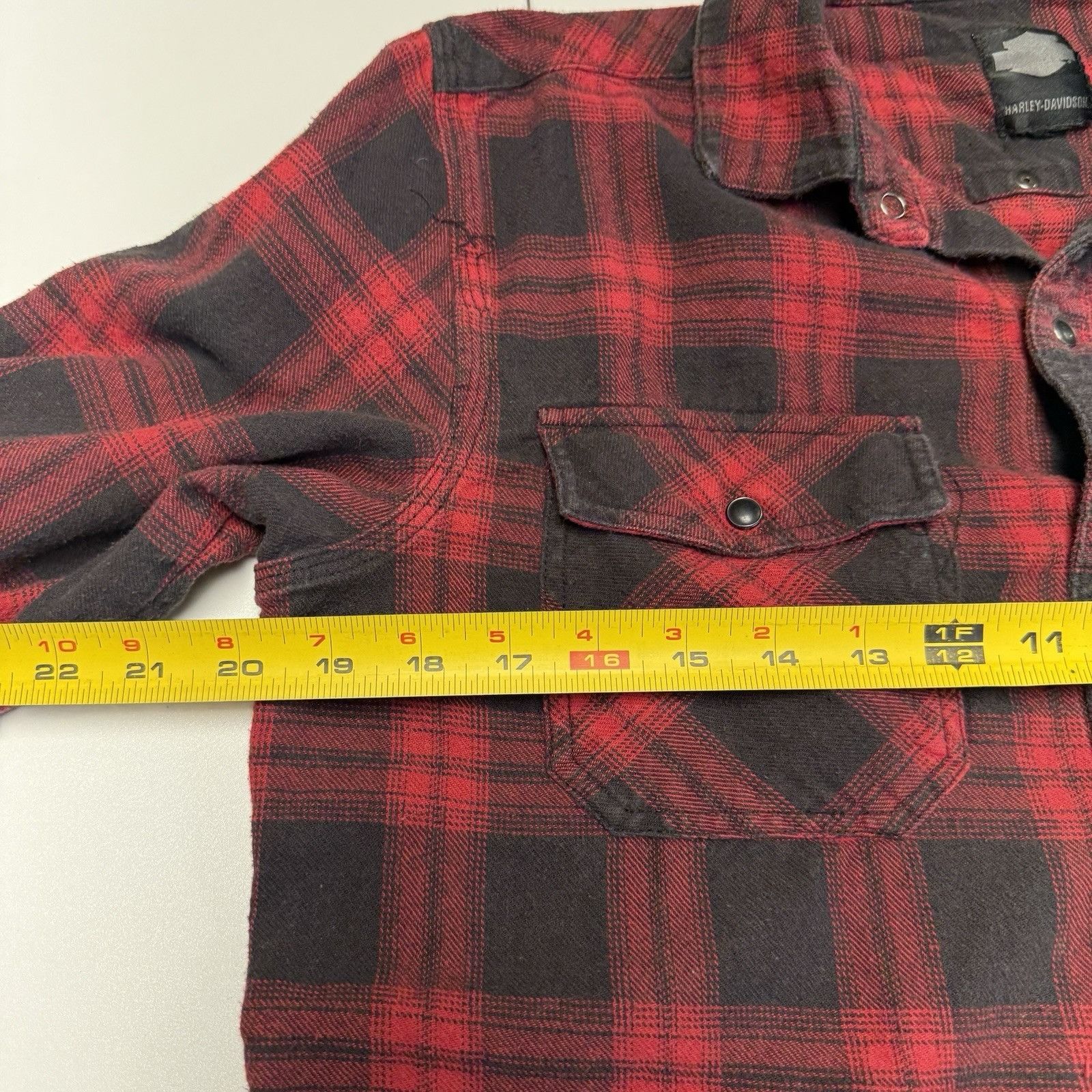 Harley Davidson Harley Davidson Flannel Shirt Mens Medium Red Plaid Snap But Size US M / EU 48-50 / 2 - 8 Thumbnail