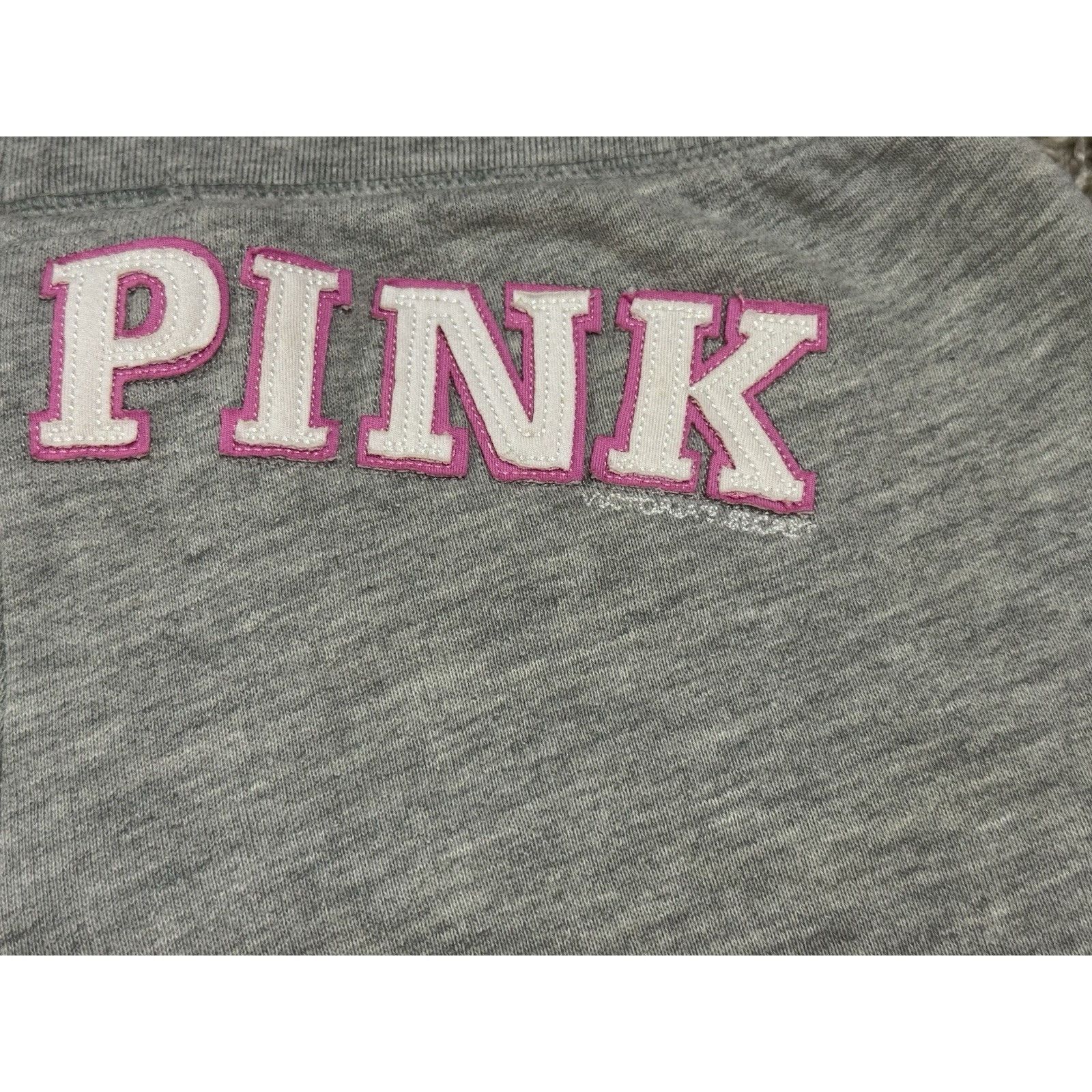 Pink Y2K VICTORIA’S SECRET PINK Gray Crop Sweatpants Joggers S Size 28" / US 6 / IT 42 - 8 Thumbnail