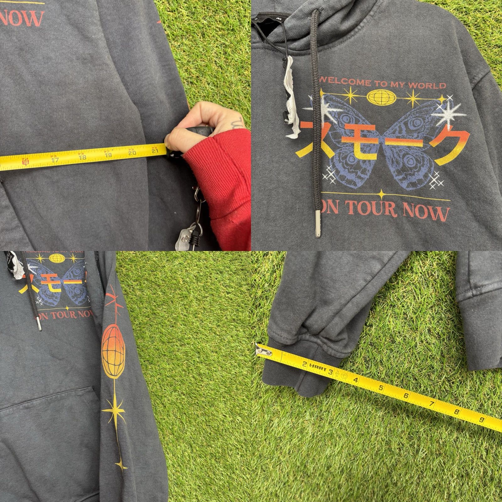 Vintage Smoke Rise Hoodie Mens Medium Graphic Pullover Gray Fleece AOP Y2K Size US M / EU 48-50 / 2 - 8 Thumbnail