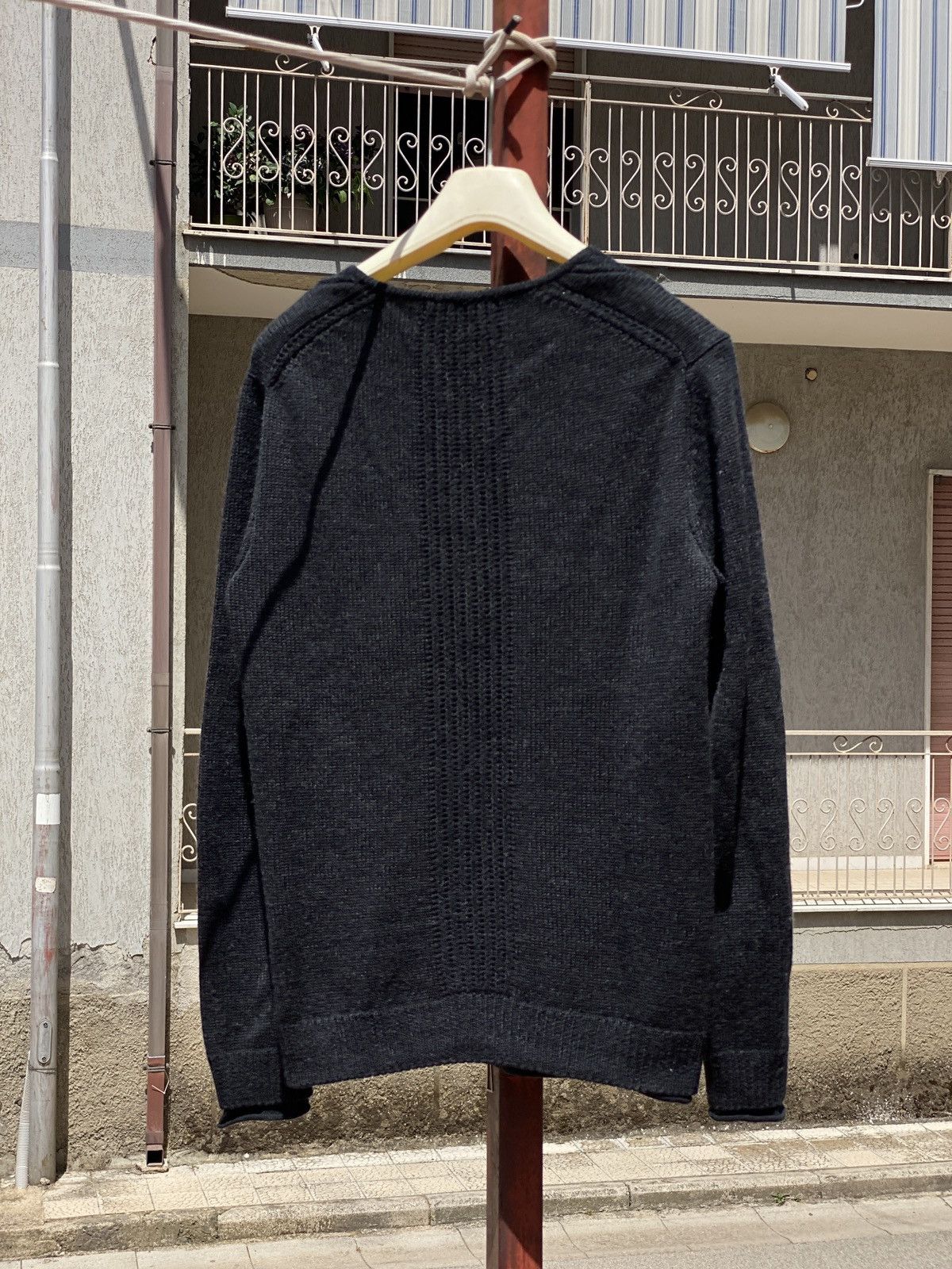 Designer Men‘s HOSIO Wool Full Zip Gray Sweater Size M Size US M / EU 48-50 / 2 - 5 Thumbnail