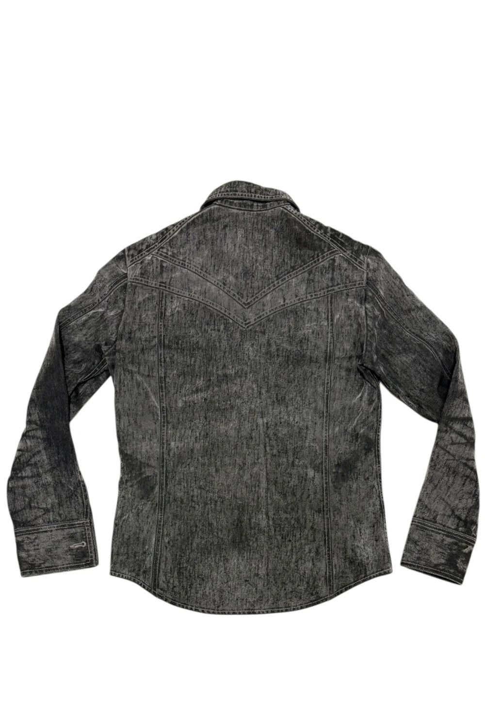 5351 POUR LES HOMMES Japanese brand grey two tone marble wash denim jacket Size US M / EU 48-50 / 2 - 5 Thumbnail