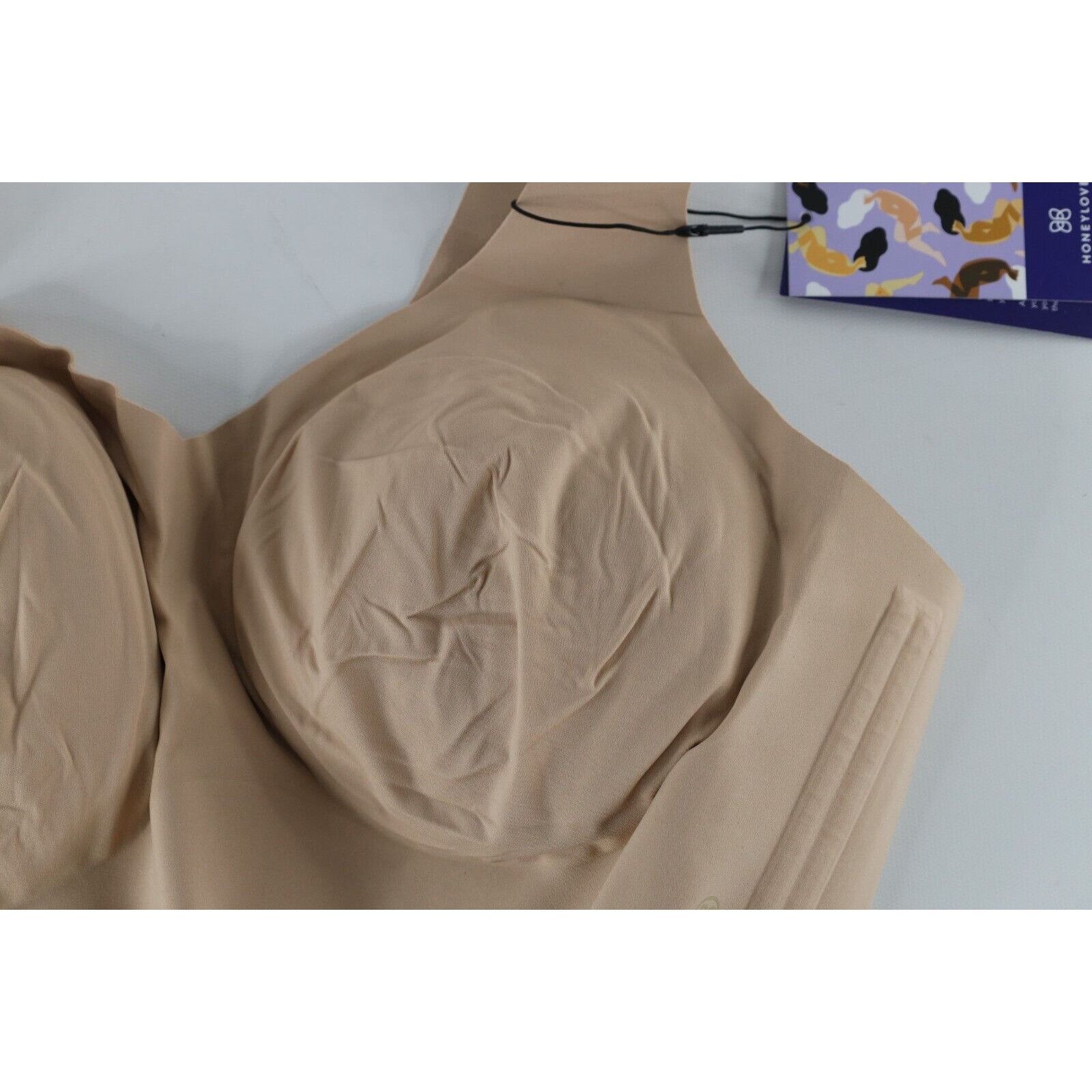 Vintage New Honeylove Shapewear Liftwear V-Neck Bra Nude Size ONE SIZE - 3 Thumbnail