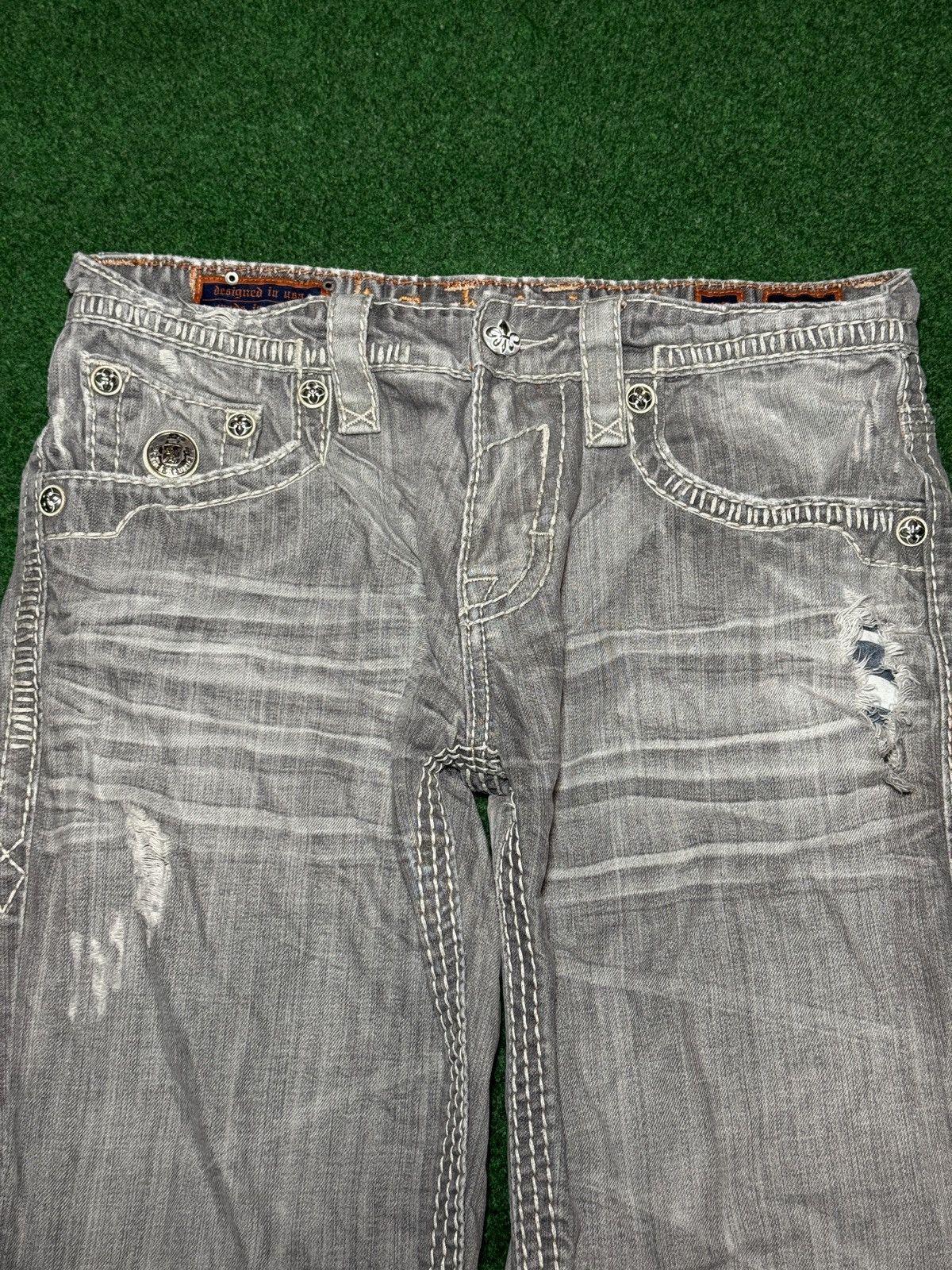 Rock Revival Rock Revival Bootcut Distressed 34x33 Grunge Punk Jeans Size US 34 / EU 50 - 4 Thumbnail
