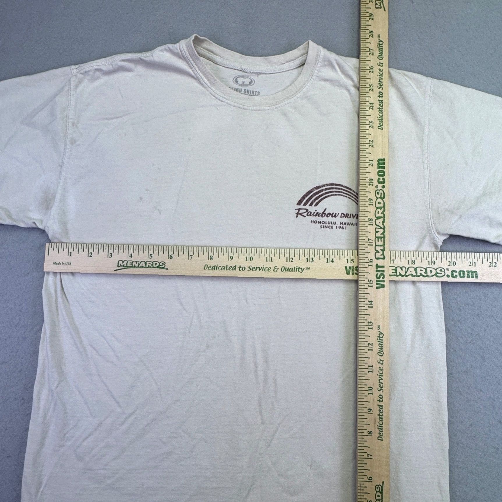 Rainbow VINTAGE Malibu Shirts T-Shirt Mens Adult Medium White Rainbow Hawaii Drive-In Graphic Tee Size US M / EU 48-50 / 2 - 5 Thumbnail