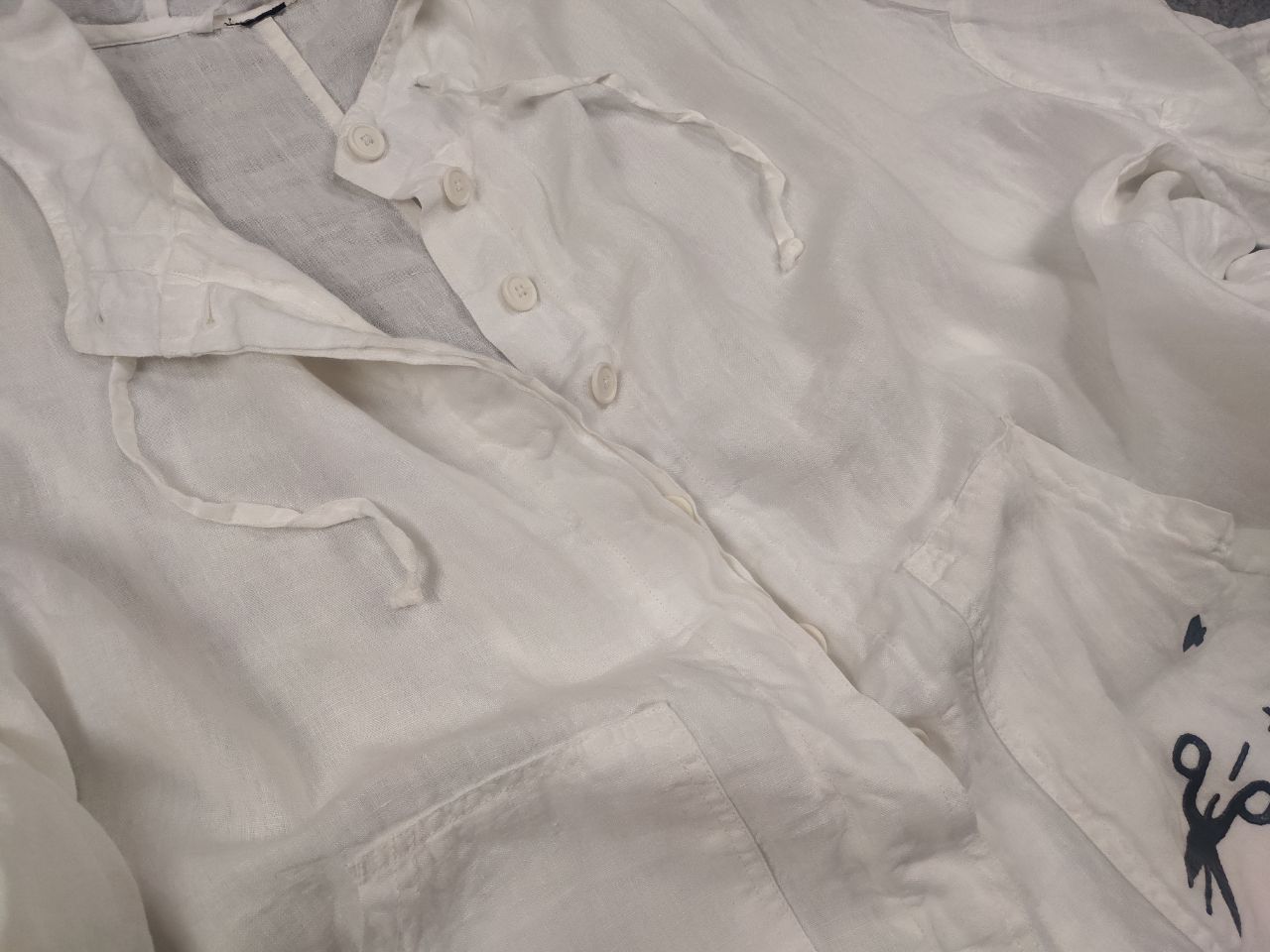 Rundholz Rundholz Asymmetric Button White linen Oversized Jacket Size M / US 6-8 / IT 42-44 - 9 Thumbnail
