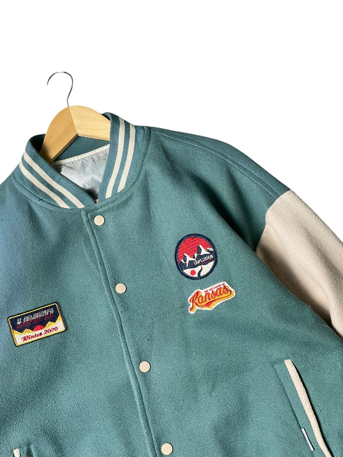 Japanese Brand × Vintage Vintage UNFLUID Wool Varsity Jacket (94) Size US M / EU 48-50 / 2 - 2 Thumbnail
