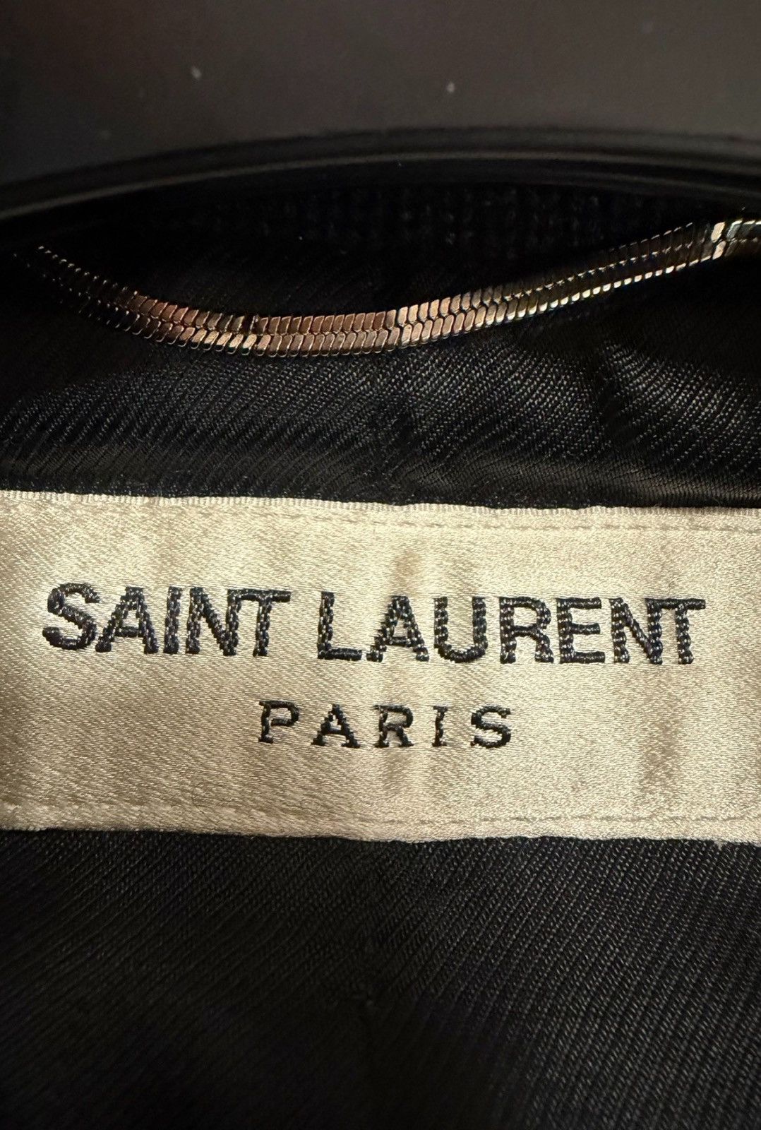 Saint Laurent Paris Saint Laurent SLP 14FW Navy Blue Teddy Wool Varsity Jacket Size US S / EU 44-46 / 1 - 3 Thumbnail