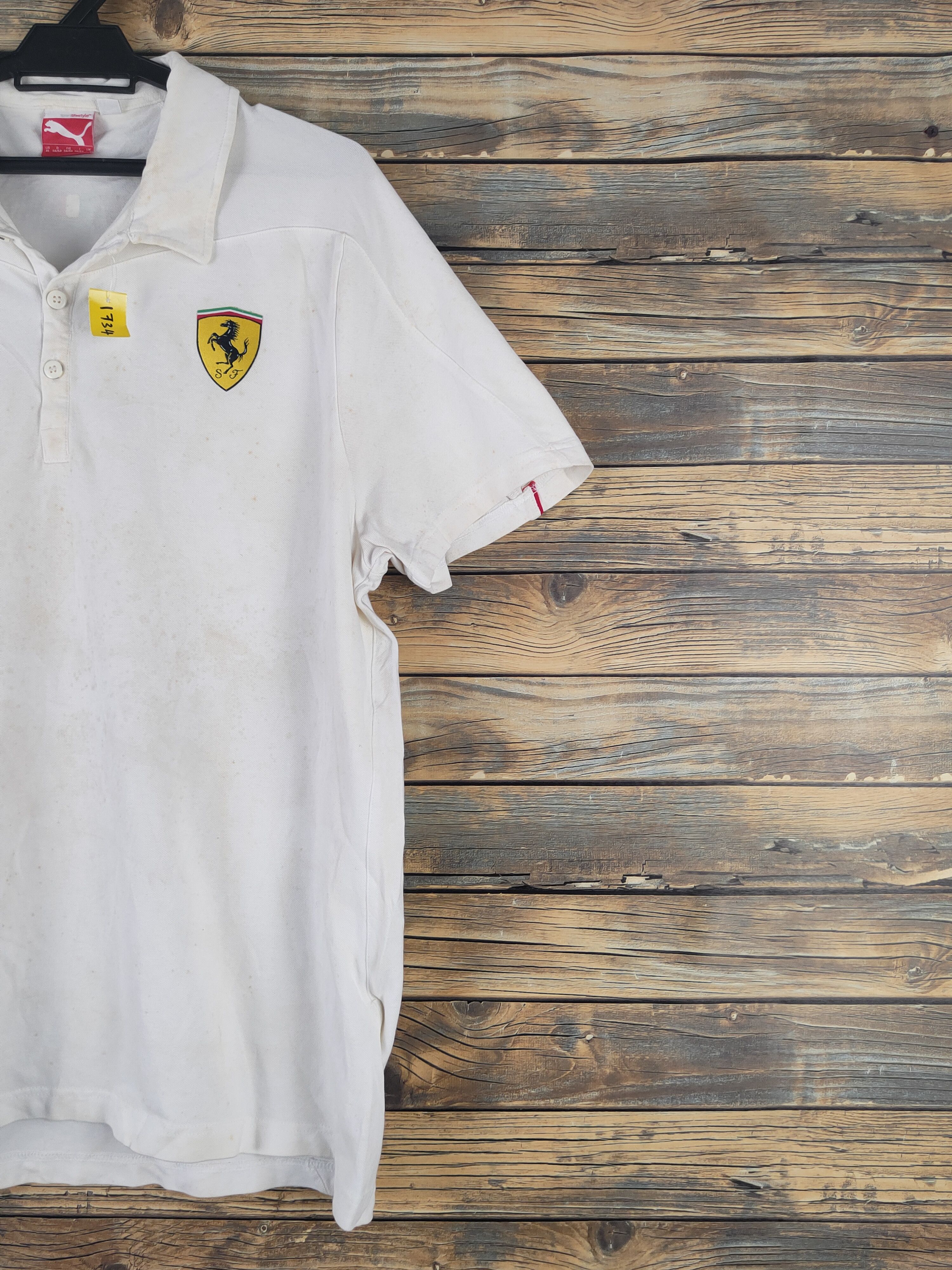 Ferrari DL Puma White Ferrari Polo Shirts #1734 Size US XL / EU 56 / 4 - 5 Thumbnail