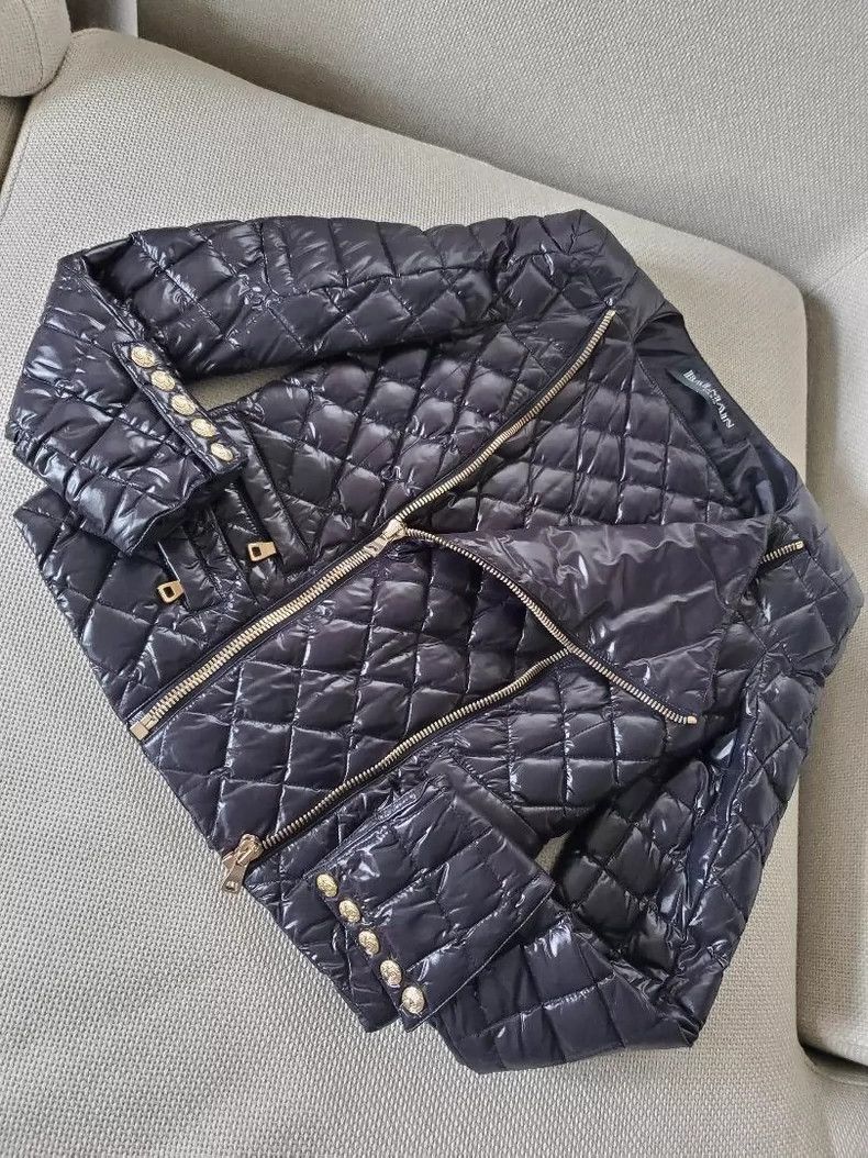Balmain Balmain Quilted Down Jacket with Gold Accents Size US S / EU 44-46 / 1 - 1 Thumbnail