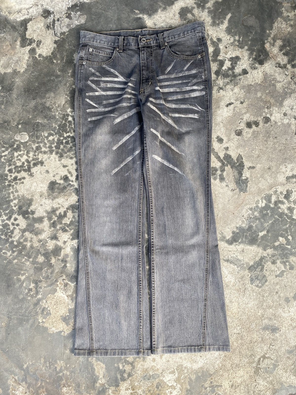 Japanese Brand Vintage Atelier Sab Men Flare Jeans Size US 32 / EU 48 - 3 Thumbnail