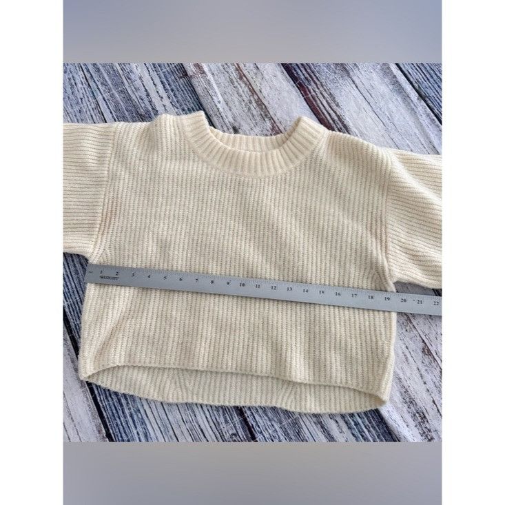 Urban Outfitters Urban Outfitters Cream Ribbed Cropped Knit Balloon Sleeve Sw Size M / US 6-8 / IT 42-44 - 8 Thumbnail