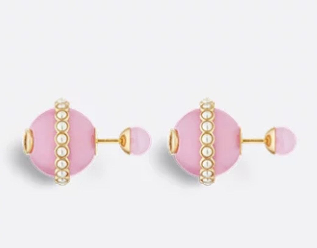 Dior Dior Tribales Earrings Gold-Finish Metal White and Cadmium Size ONE SIZE - 2 Thumbnail