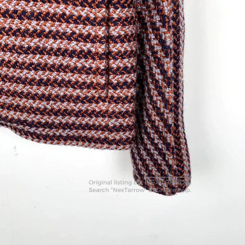 Hermes Hermes Color Block Wool Tweed Knitted Long Sleeve Jacket Size XXS / US 00 / IT 34 - 4 Thumbnail