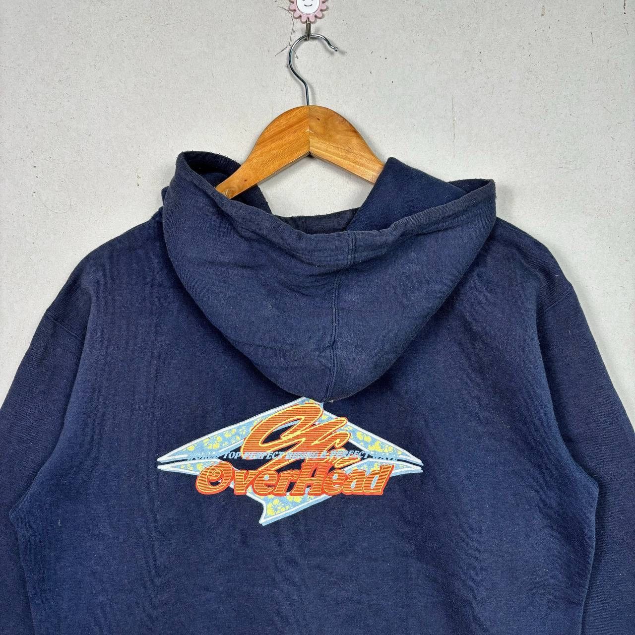 Japanese Brand Y2K Over Head Full Zip Faded Navy Blue Hoodie Skater Grunge Size US L / EU 52-54 / 3 - 4 Thumbnail