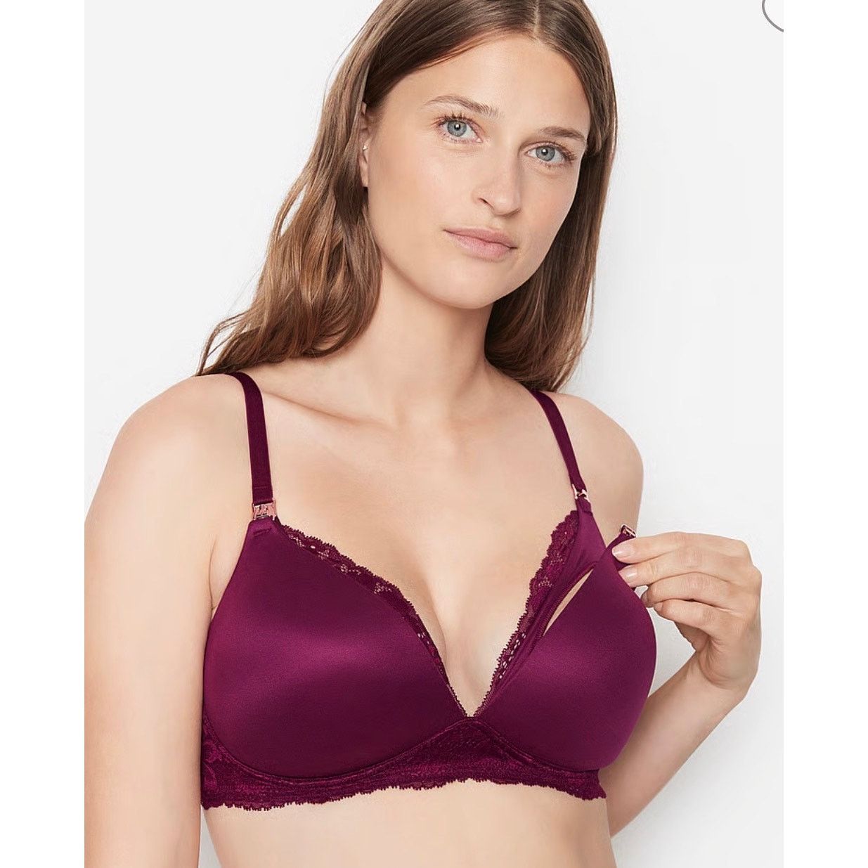 Victoria's Secret BODY BY VICTORIA Lace Wing Wireless Nursing Bra 34DDD (F) Size ONE SIZE - 3 Thumbnail