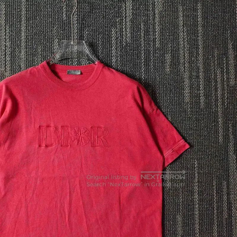 Other Dior Red Cotton Embroidered Men’s T-Shirt . Size US M / EU 48-50 / 2 - 5 Thumbnail