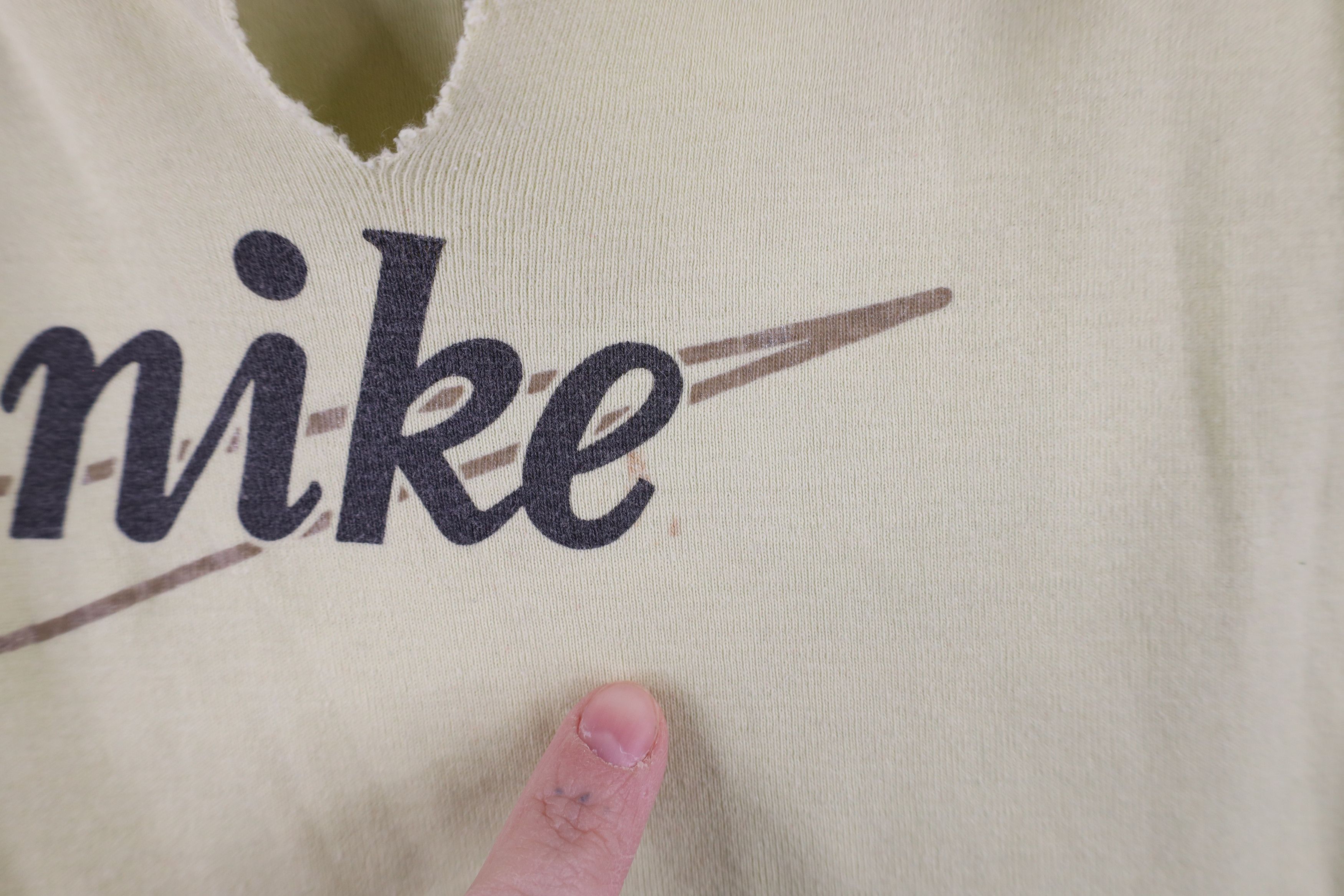 Nike × Vintage Vintage Y2K Nike Travis Scott Big Swoosh Ribbed T-Shirt Size L / US 10 / IT 46 - 5 Thumbnail