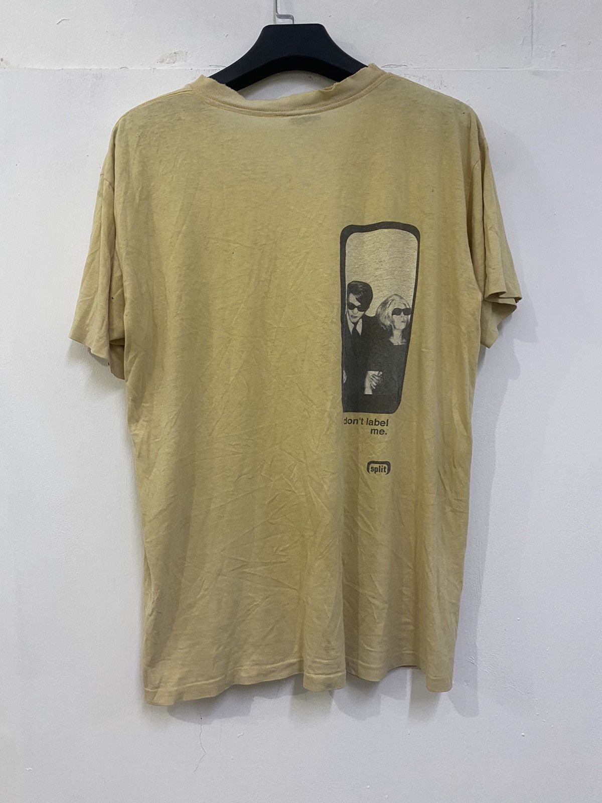 Vintage 💥VINTAGE “SPLIT DONT LABEL ME” DAMAGE SKATE SHIRT Size US L / EU 52-54 / 3 - 1 Thumbnail