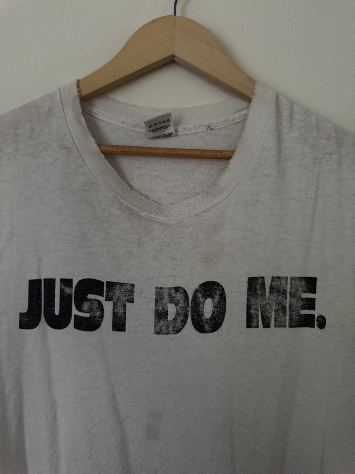 Vintage Thrashed Nike Parody Just Do Me Tee Just Do It Size US XL / EU 56 / 4 - 3 Thumbnail