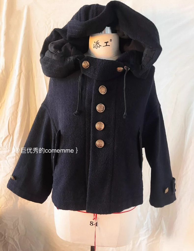 Comme des Garcons Comme Des Garcons Dark Blue Retro British Gold Button Wool Size S / US 4 / IT 40 - 1 Thumbnail