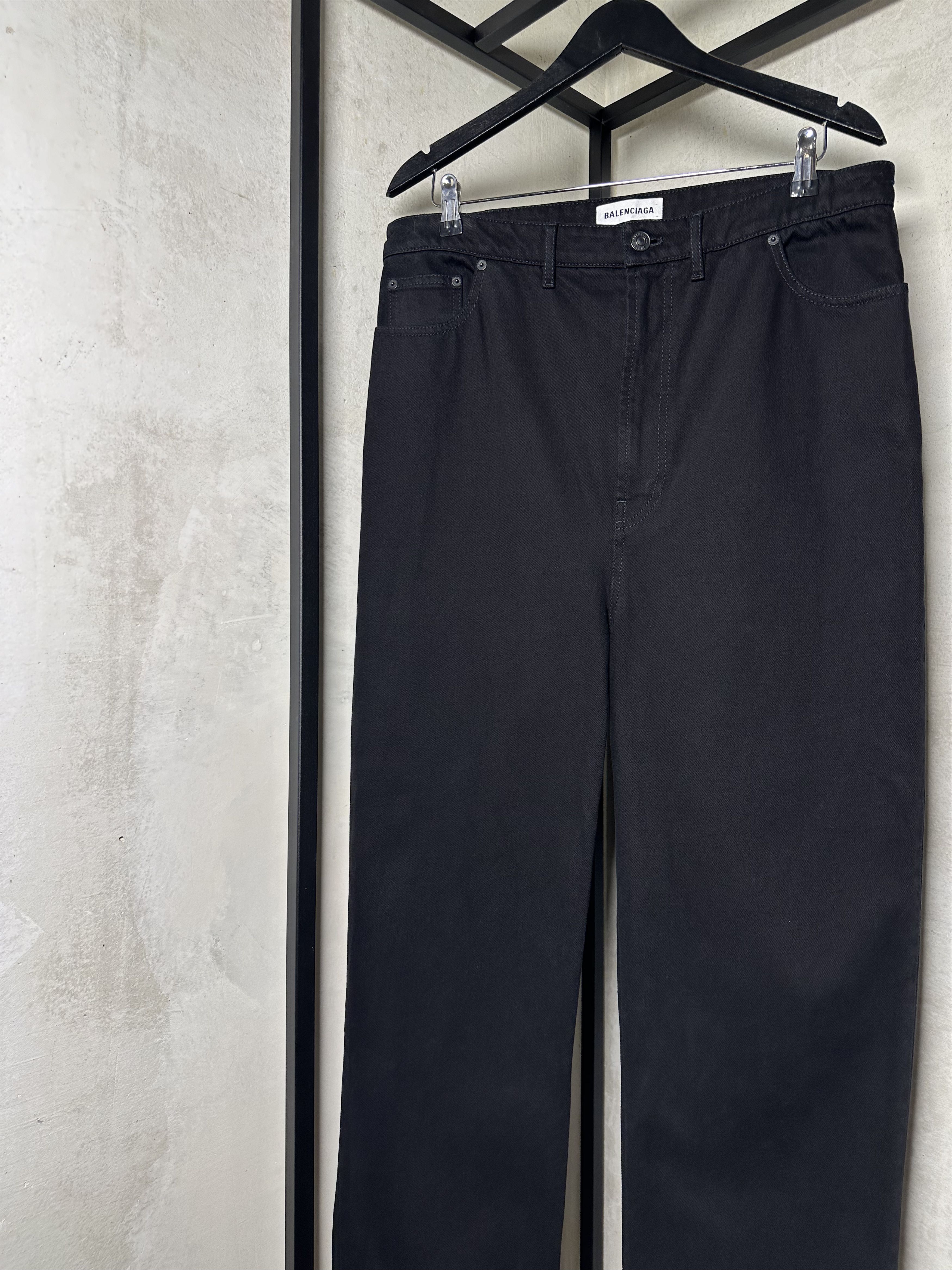 Balenciaga Balenciaga Straight-Leg Extra Long Black Jeans Size US 32 / EU 48 - 17 Thumbnail