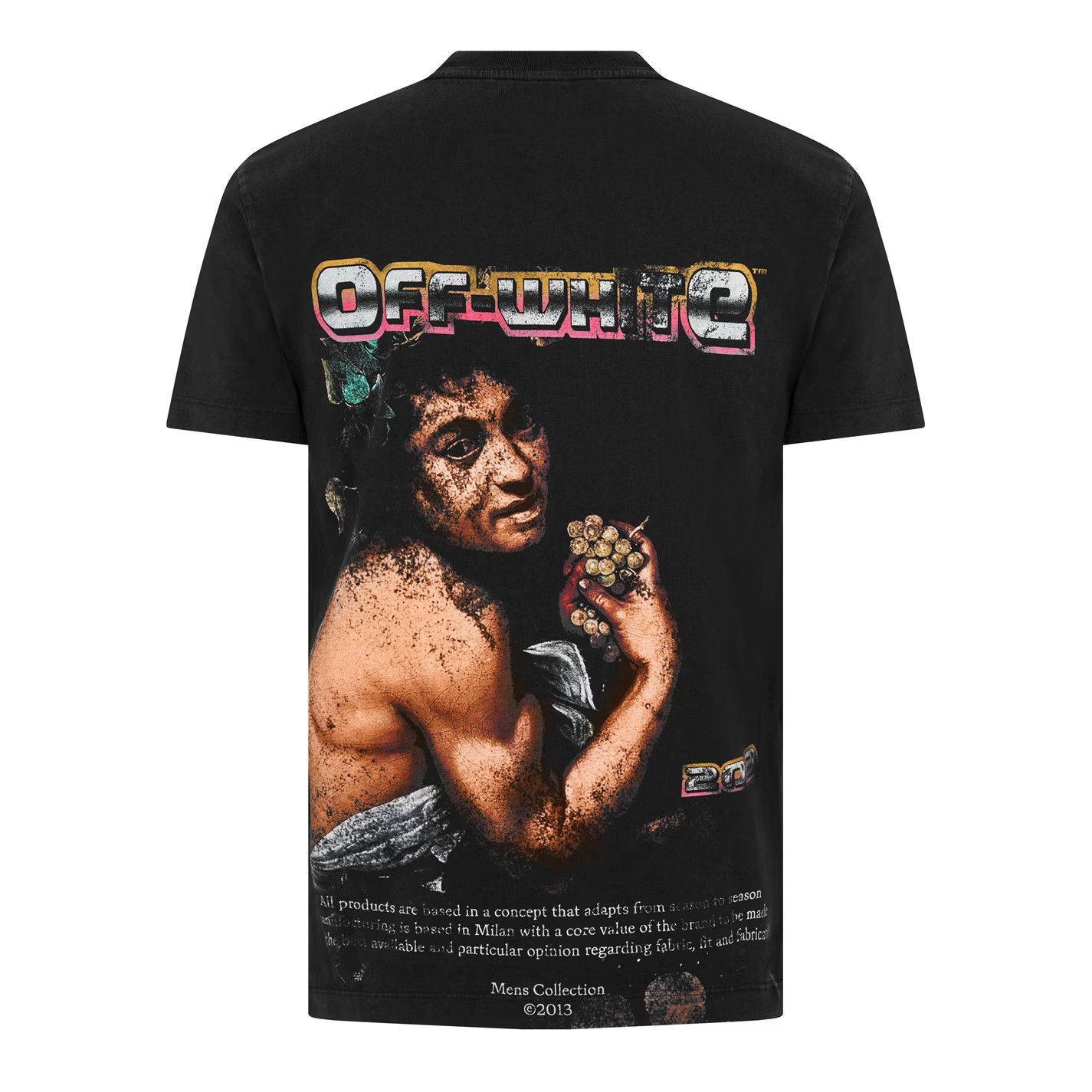 Off-White o1g2r1mq0226 Digit Slim Cotton Short Sleeve T-Shirt Black Size US XXS / EU 40 - 6 Thumbnail