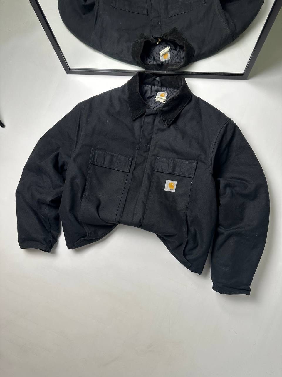 Carhartt Carhartt Detroit Boxy C003BLK Crop Jacket Size US XL / EU 56 / 4 - 1 Thumbnail