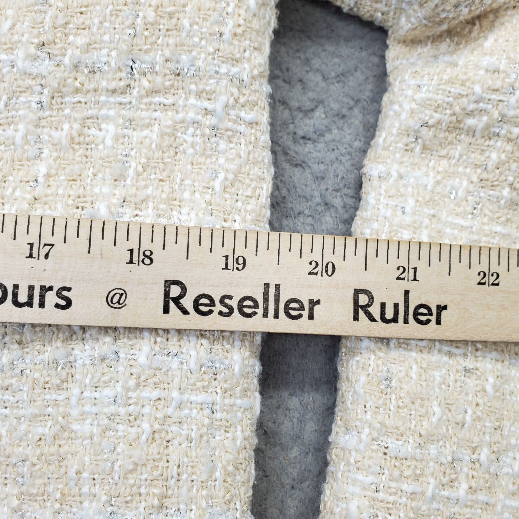Vintage Whiteroom + Cactus Blazer Womens Size L Tan Lined Peak Lapel Cropped Tweed Jacket EUC Size L / US 10 / IT 46 - 5 Thumbnail