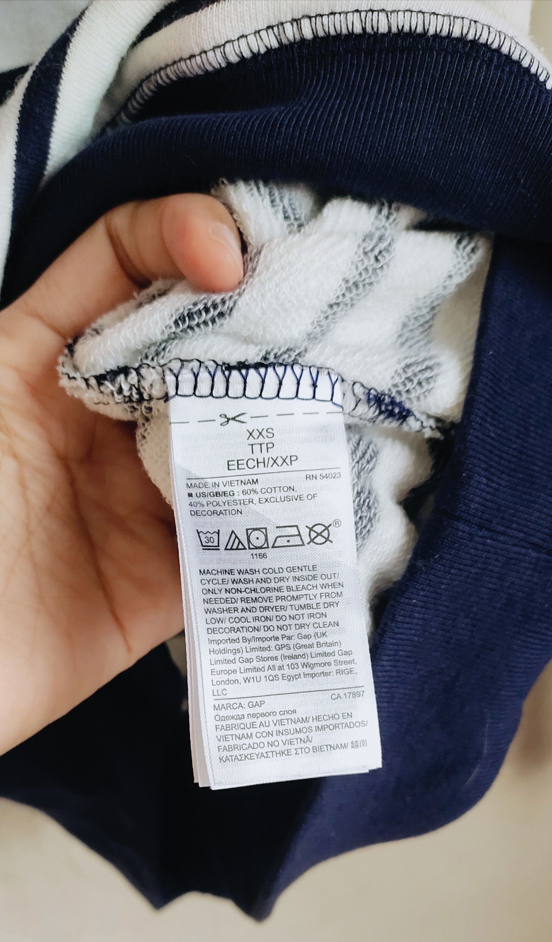 Gap Authentic GAP sweatshirt hoodie striped design Size XXS / US 00 / IT 34 - 7 Thumbnail