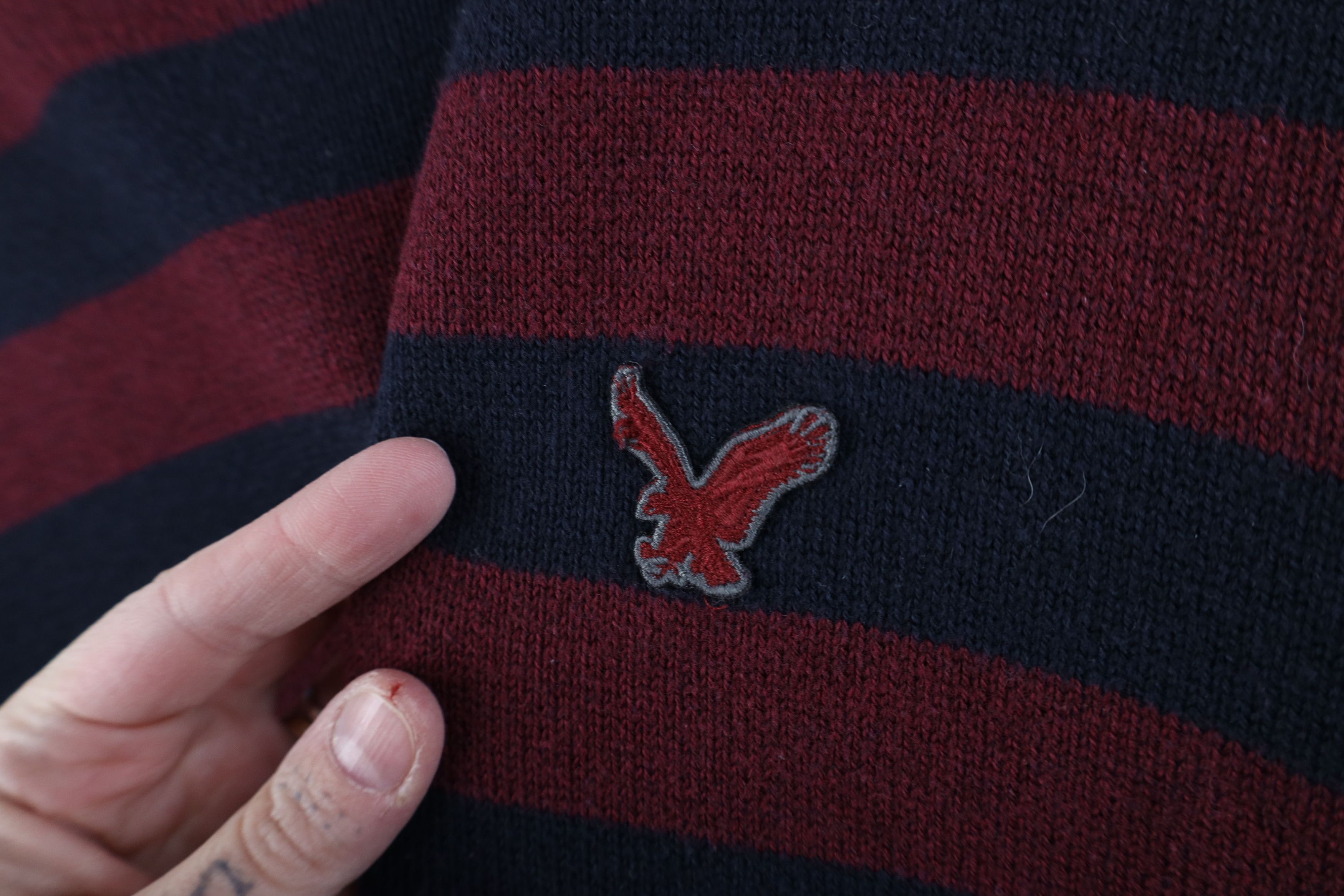 American Eagle Outfitters Vintage Y2K American Eagle Outfitters Block Knit Sweater Size US XXL / EU 58 / 5 - 4 Thumbnail