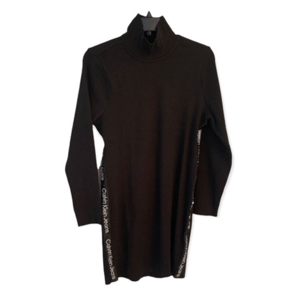 Calvin Klein CALVIN KLEIN Logo Tape Ribbed Mock Neck Zip size XL Size XL / US 12-14 / IT 48-50 - 2 Thumbnail