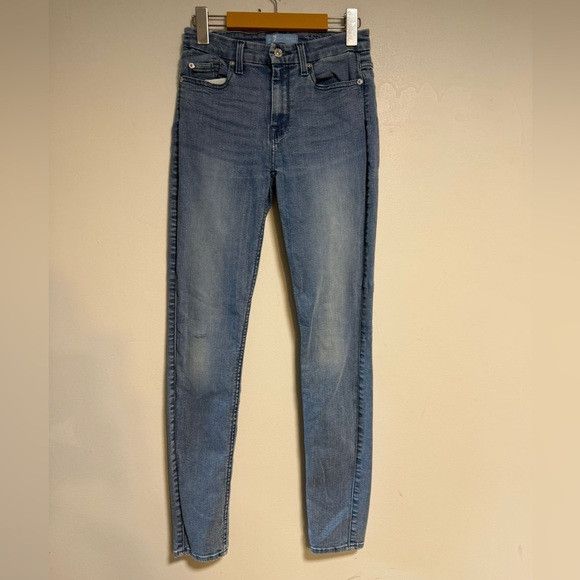 7 For All Mankind 7 For All Mankind b(air) High Waist Skinny Jeans Sz 27 Blue Size 27" / US 4 / IT 40 - 2 Thumbnail