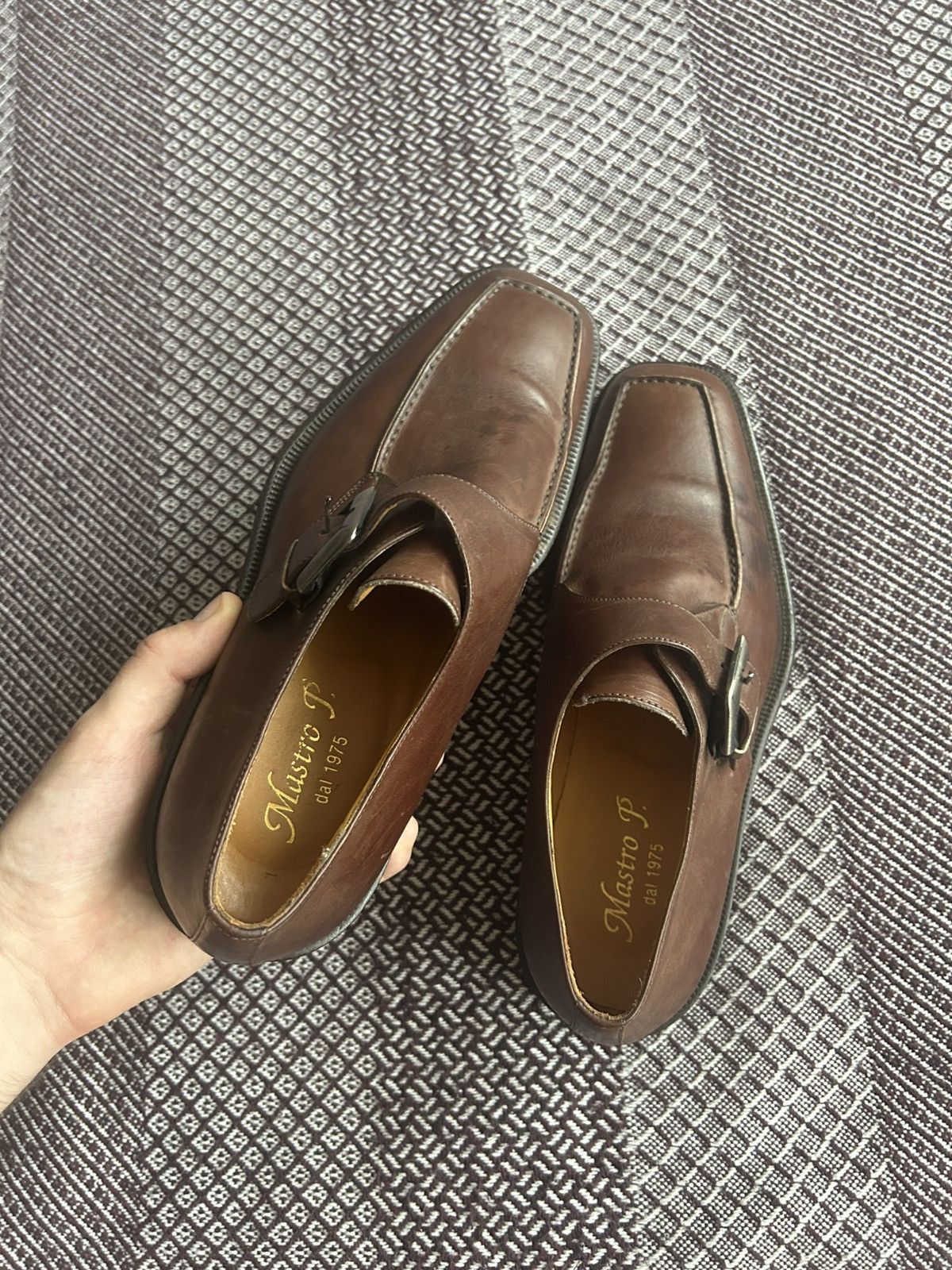 Vintage Vintage Brown 70s Mens Maestro Shoes Solid Style Size 42 Size US 9 / EU 42 - 11 Thumbnail
