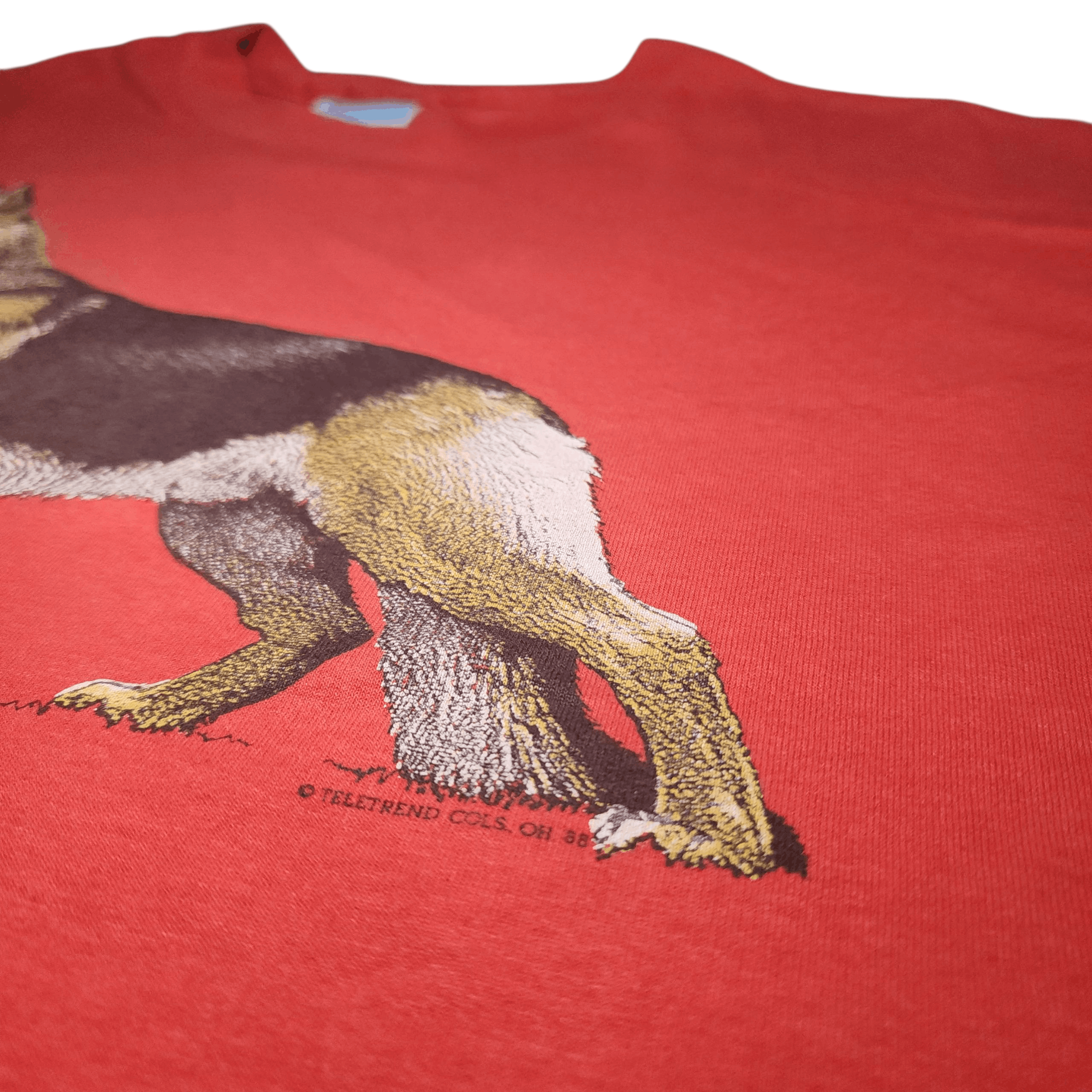 Hanes Vintage 80s German Shepherd Dog 1988 tee Hanes shirt Size US XL / EU 56 / 4 - 3 Thumbnail