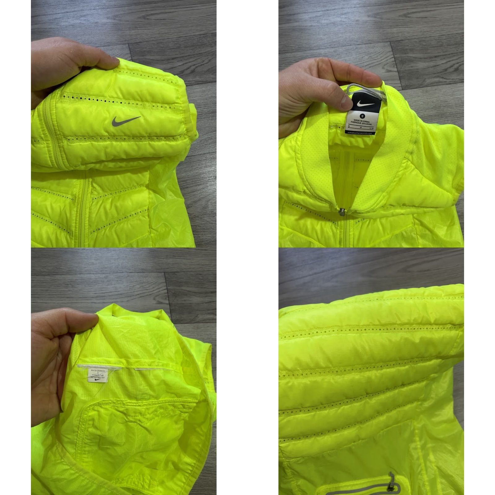 Nike Nike Vest Womens S Neon Green Aeroloft Down Puffer Running Women Size Size S / US 4 / IT 40 - 8 Thumbnail