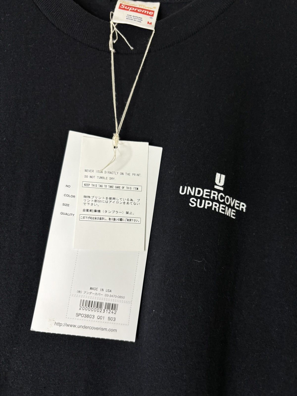 Supreme × Undercover Supreme x Undercover “Anarchy” Tee Black SS15 Size US M / EU 48-50 / 2 - 7 Thumbnail