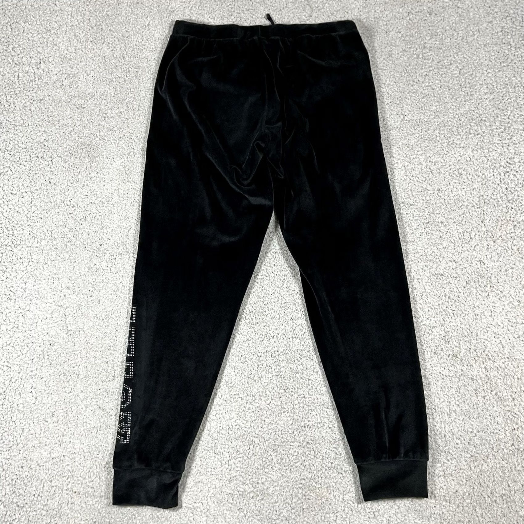Juicy Couture Juicy Couture Joggers Womens S Black Velour Rhinestone Y2K Sweatpants Bottom Size 28" / US 6 / IT 42 - 6 Thumbnail