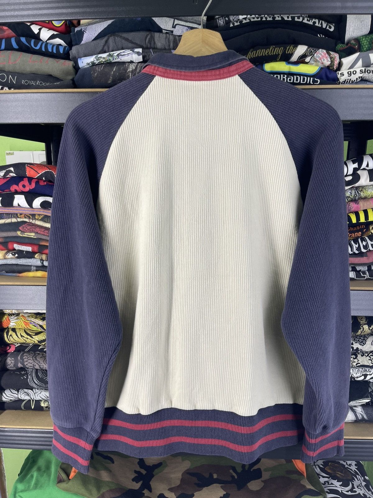 Canterbury of New Zealand Vintage 90's Canterbury Rugby Corduroy Red Trim Sweatshirt Size US M / EU 48-50 / 2 - 11 Thumbnail
