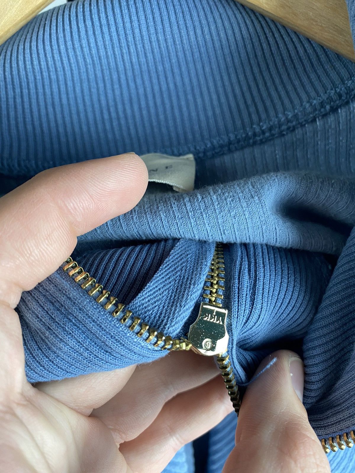 Designer × Sezane Sezane Designer Blue Corduroy Womens 1/4 Zip Sweatshirt Rare Size S / US 4 / IT 40 - 4 Thumbnail